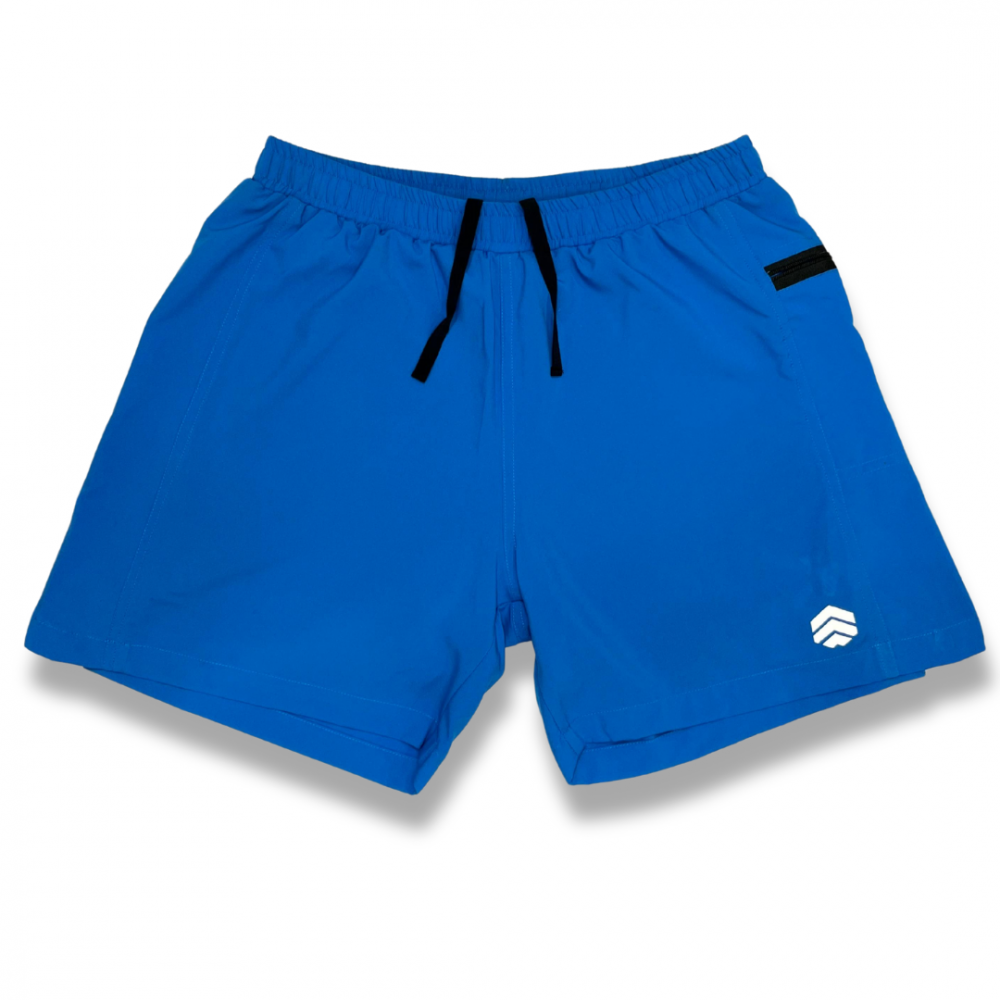 Ruggd Indian Men's Active Mileage Shorts - 5 Inch-Blue