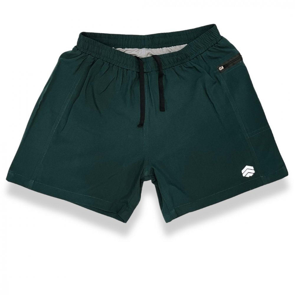 Ruggd Indian Men's Active Mileage Shorts - 5 Inch-Green