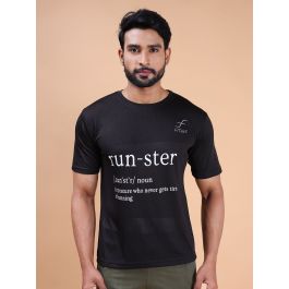 FITasF Runster Running T Shirt for Men-Black