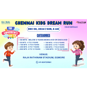 Chennai Kids Dream Run 2024 - 3rd Edition